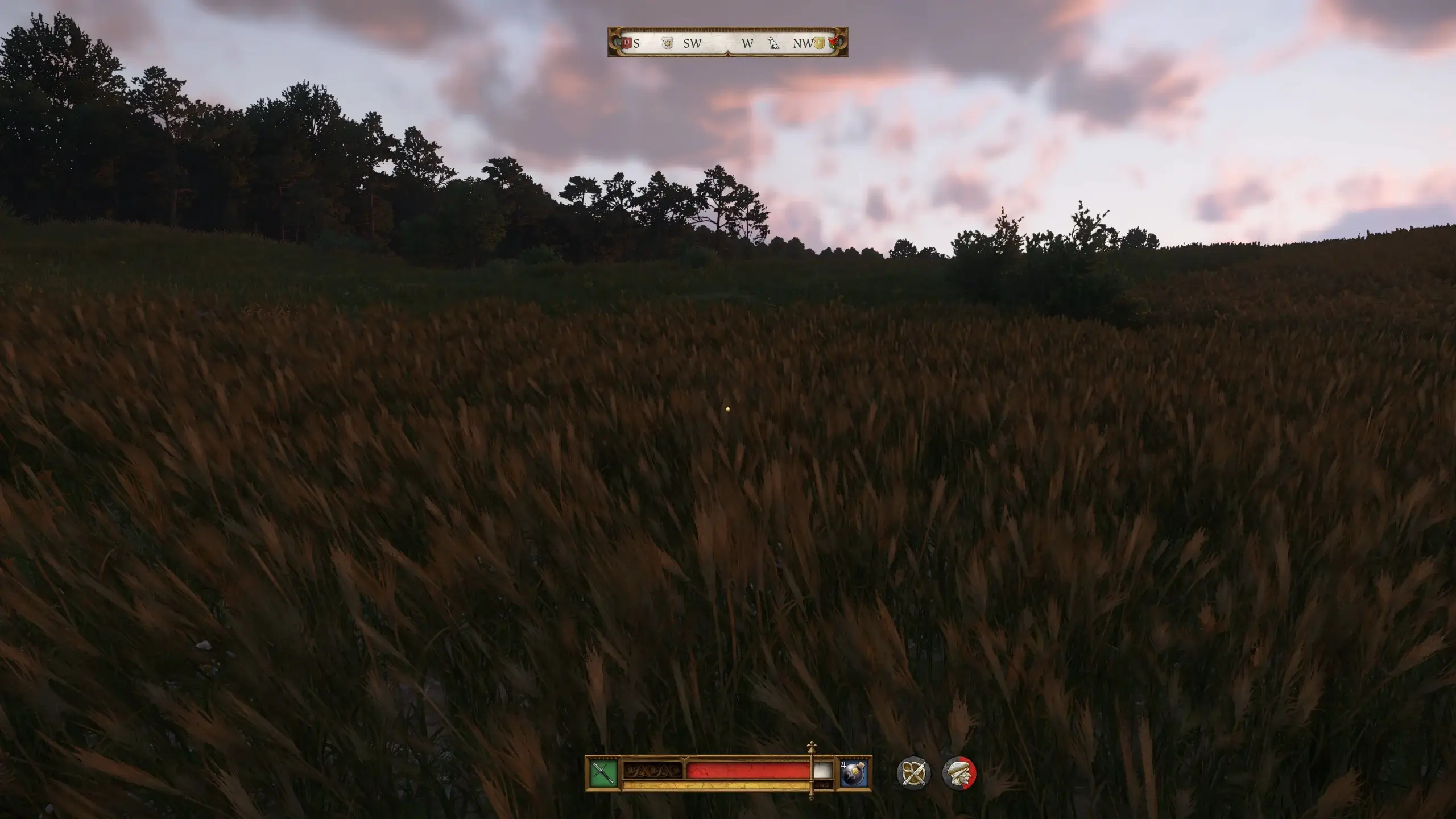 The classic struggle: a dropped weapon nearly invisible in the dense undergrowth.