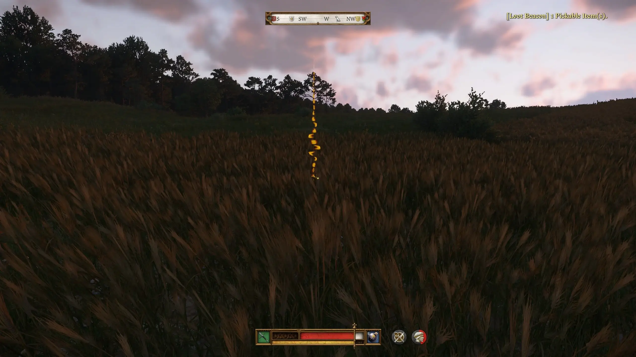 With Loot Beacon enabled, the same weapon is now clearly highlighted and easy to spot.
